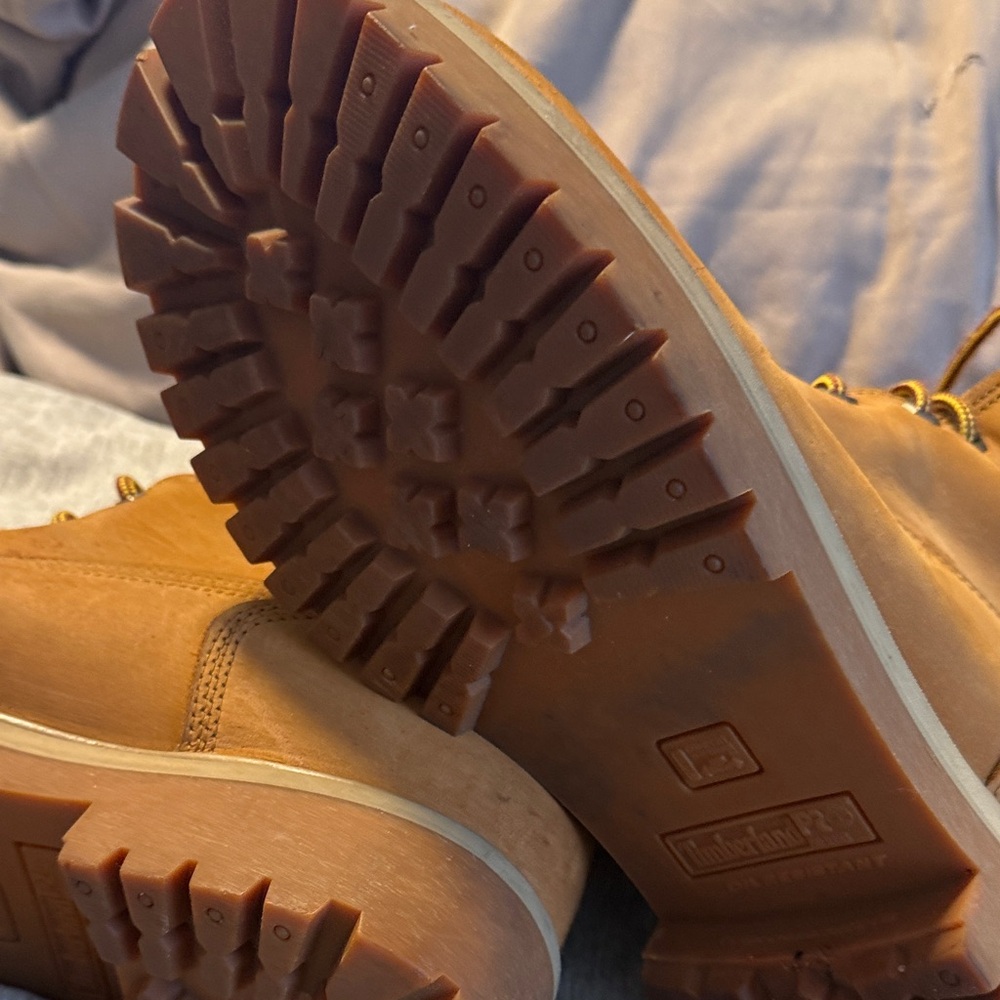 Men's Timberland Pro Soft ToeTan Work Boots - Picture 12 of 14
